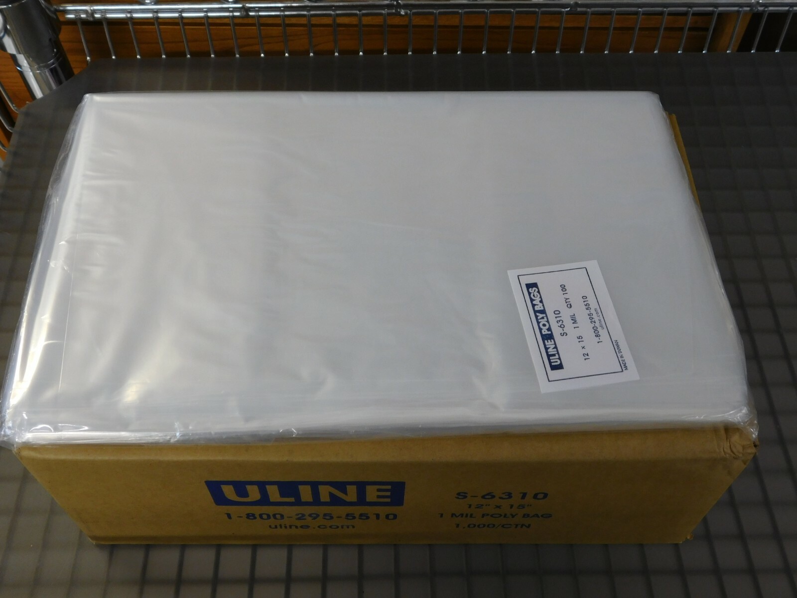 12×15 1 MIL Clear Poly Plastic Bags. 100 count.