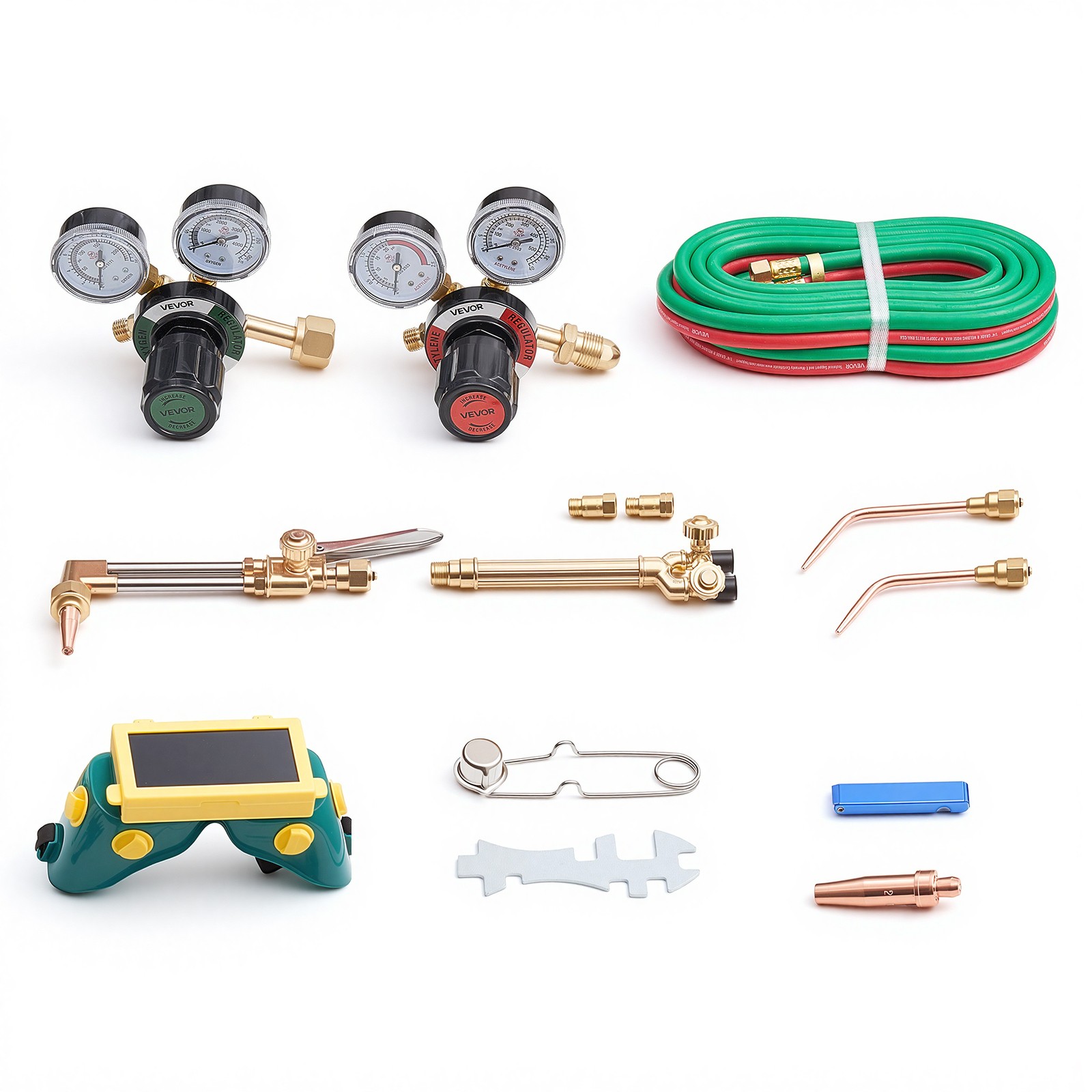 VEVOR Oxygen Acetylene Torch Kit Gas Welding Cutting Oxy Acetylene Brazing Set