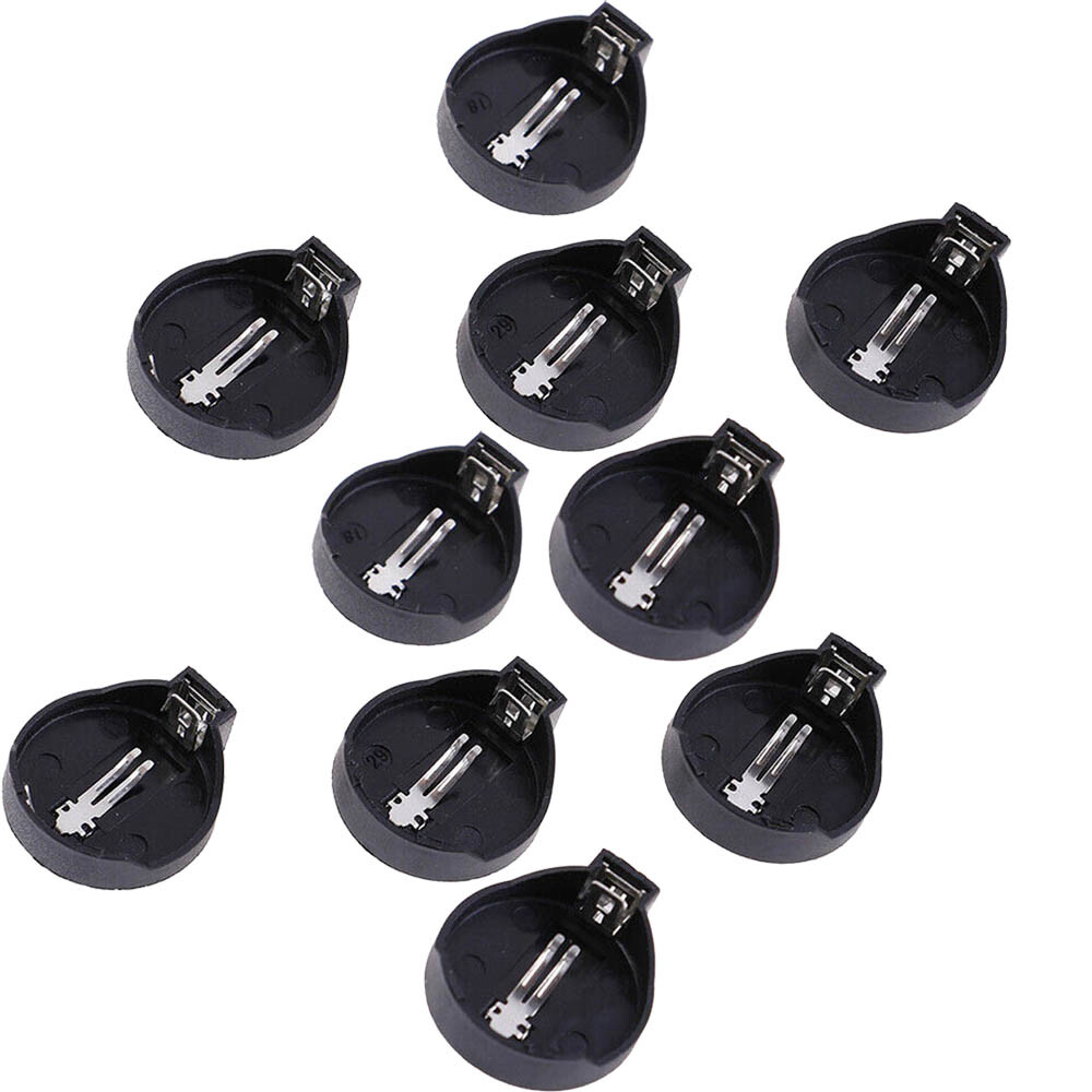 20pcs/set Button Coin Cell Battery Socket Holder Case Black CR2025 CR2032 USA