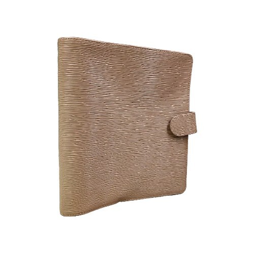 Print Pression Beige Tan Textured Pocket Ringed Planner Cover 10″×9″
