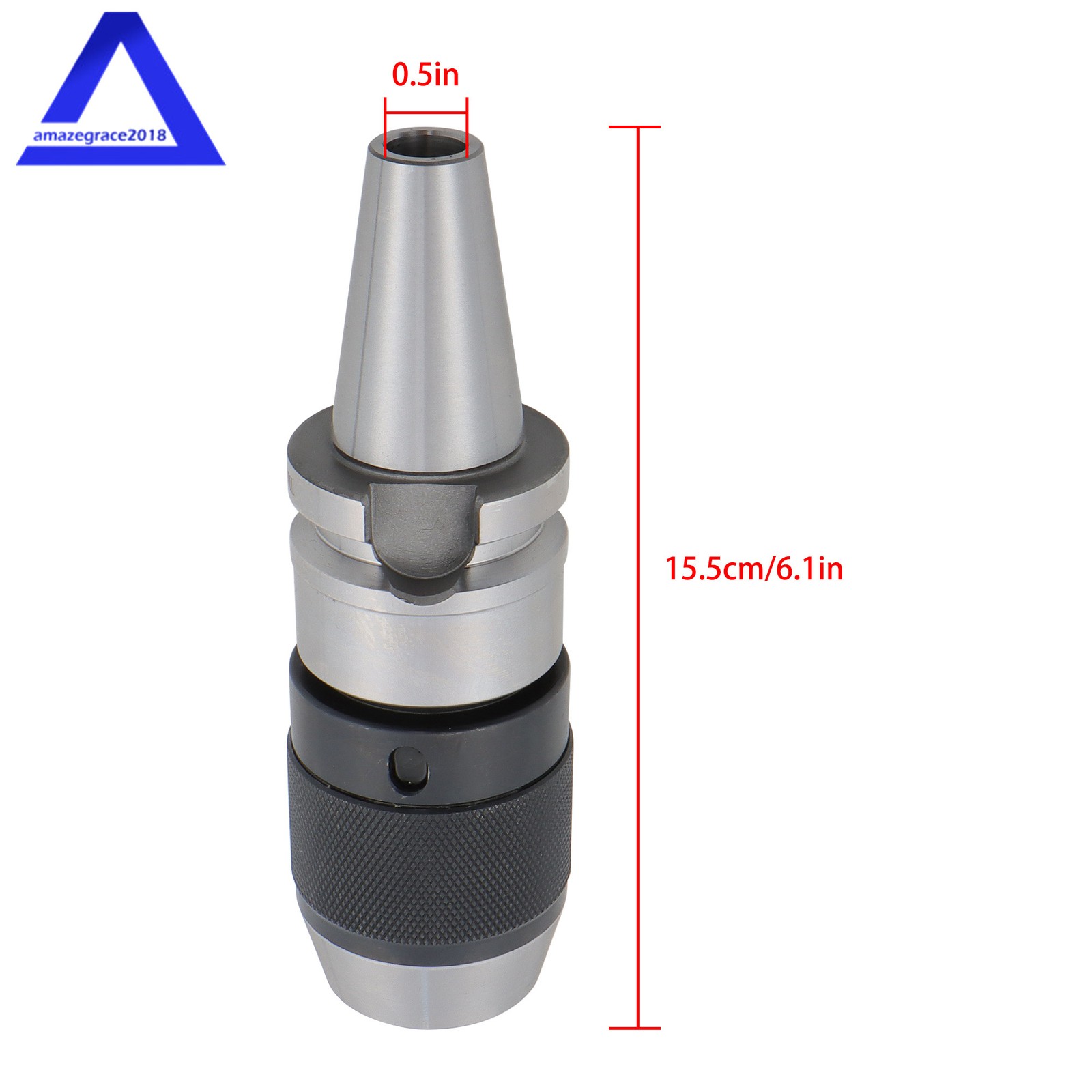1/2″ Alloy Steel Keyless Drill Chuck W/ BT30 Integral Shank 6000 RPM M12×1.75