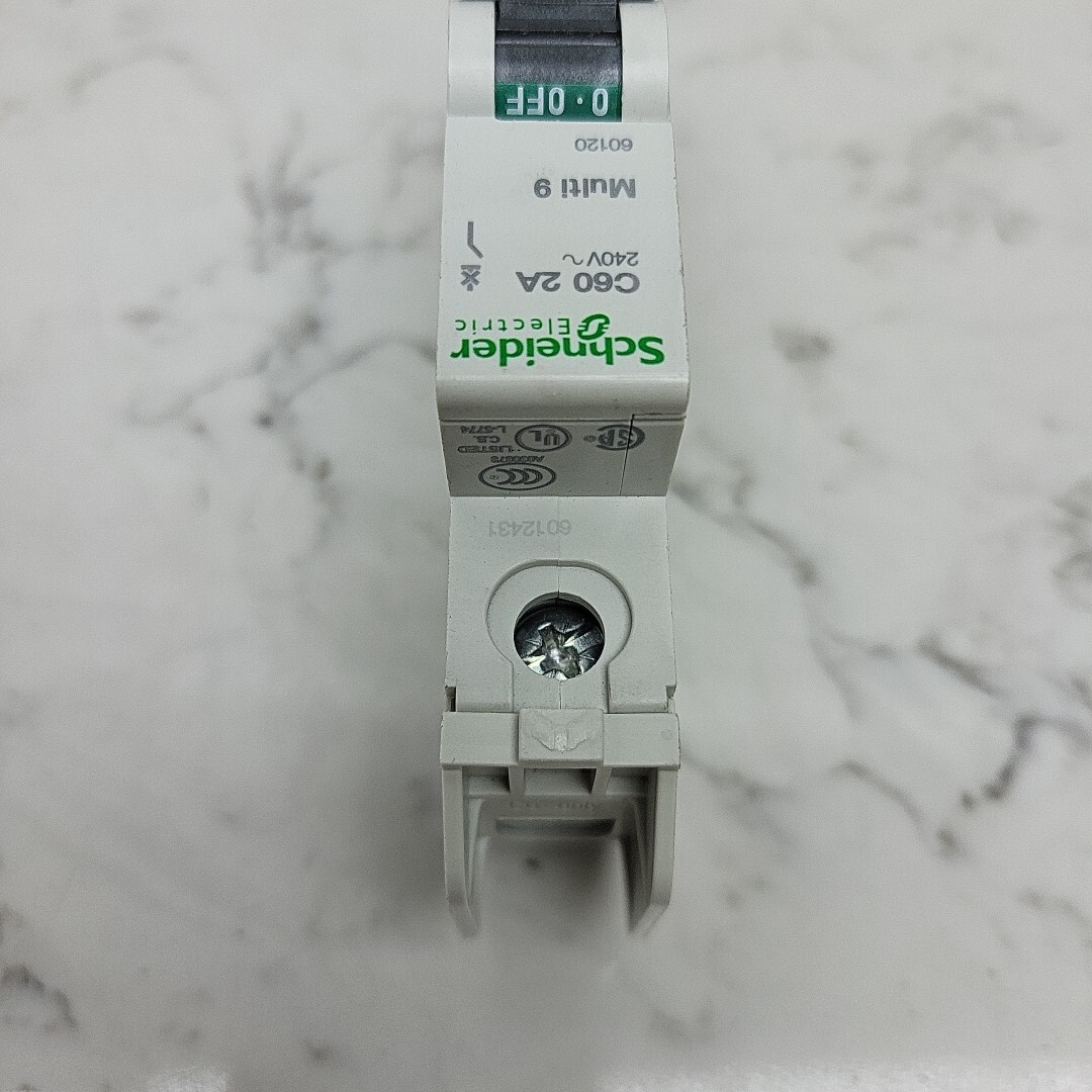 3 Pack Schneider Electric 60120 2 Amp Circuit Breaker DIN Rail 120/240 Vac Used