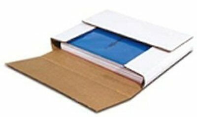 50 Legal Bookfolds 14-1/8 x8-5/8 x1 White Multi Depth Corrugated Book Mailer Box