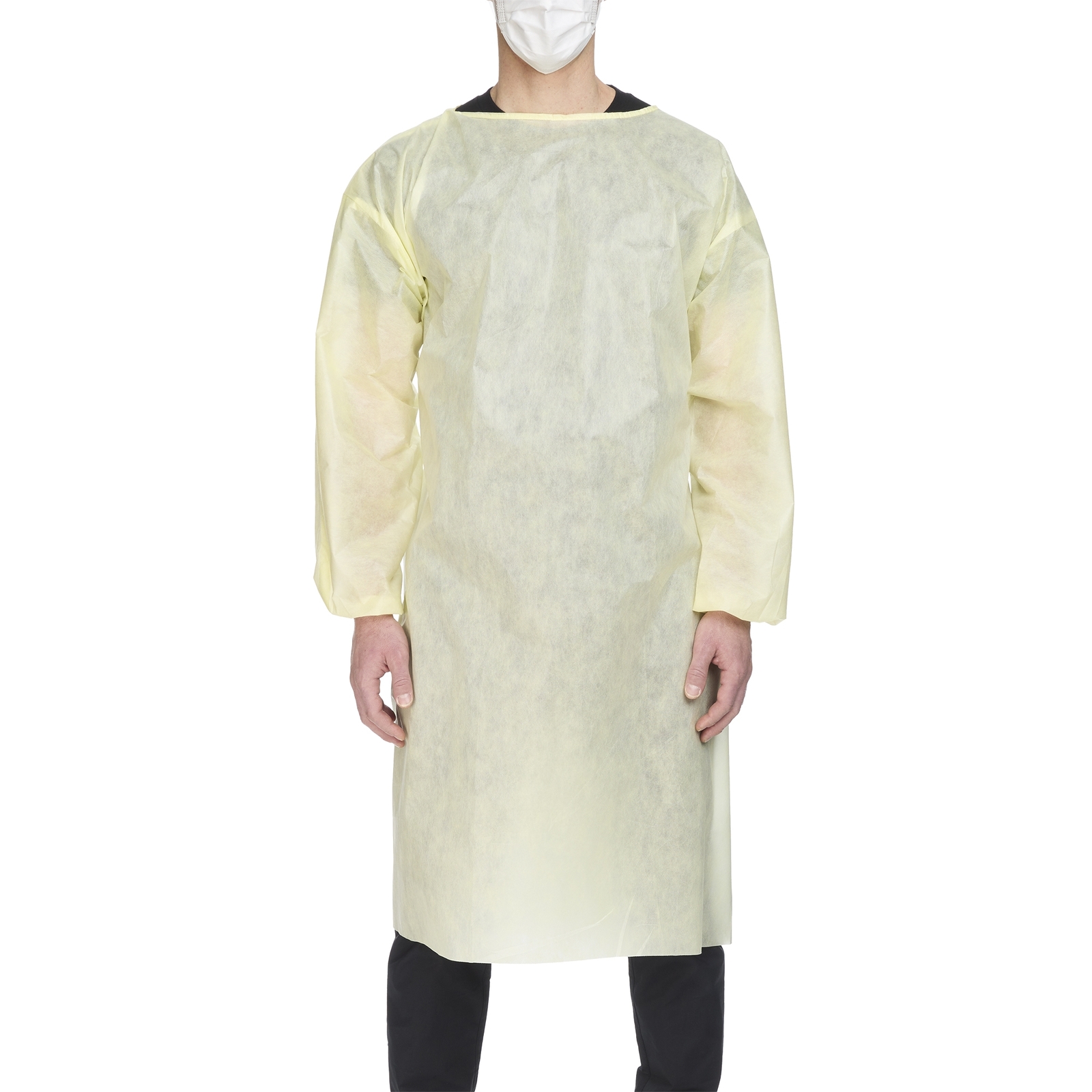 Precept Disposable SMS Protective Procedure Gown Yellow X-Large 10 per Bag