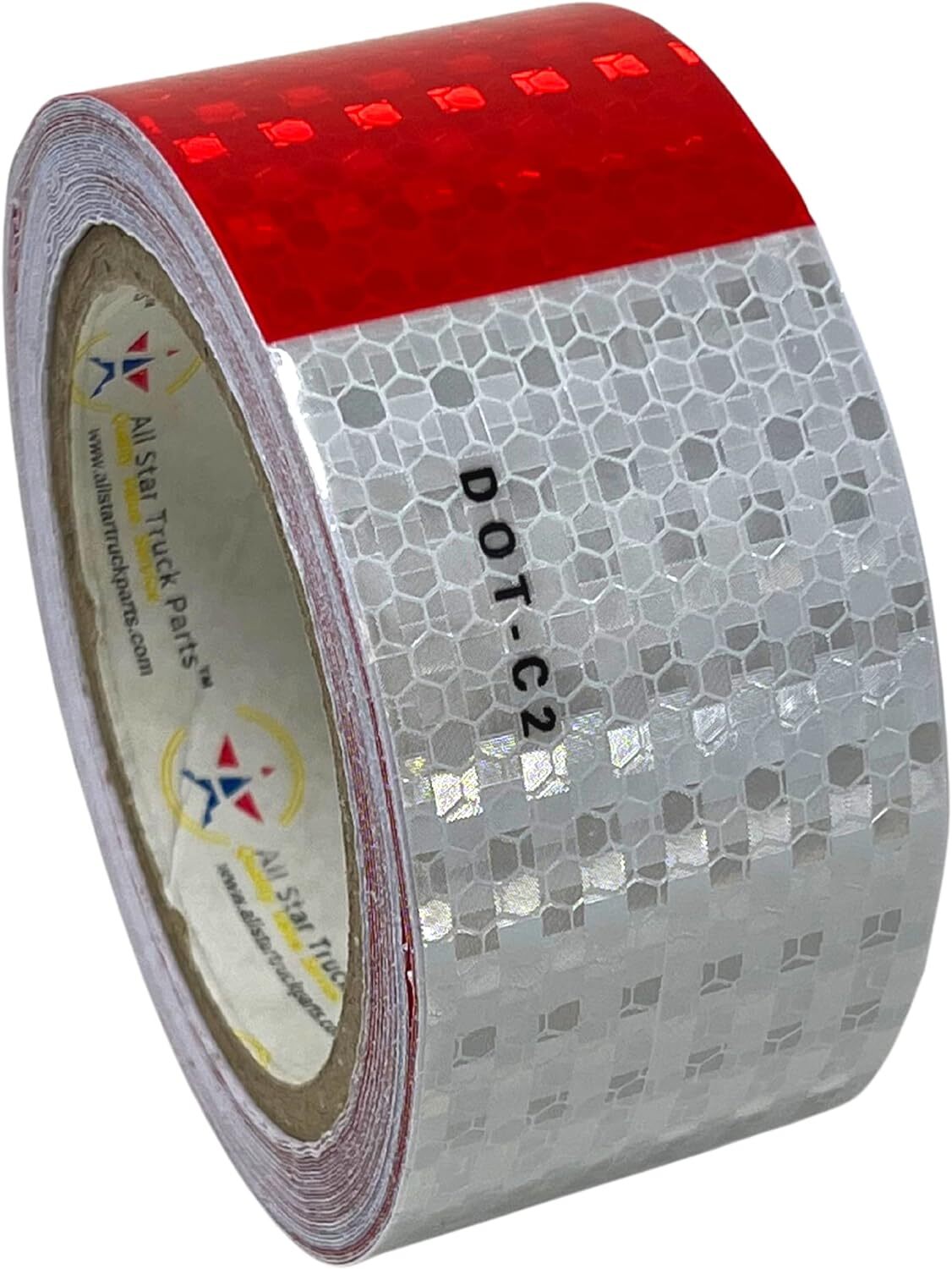 Conspicuity Tape DOT-C2 Reflective Truck Trailer Safety Red White: 1″/2″/3″ Wide