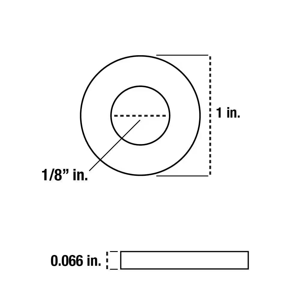 1/8 In. X 1 In. Stainless Fender Washer (25-Pack)