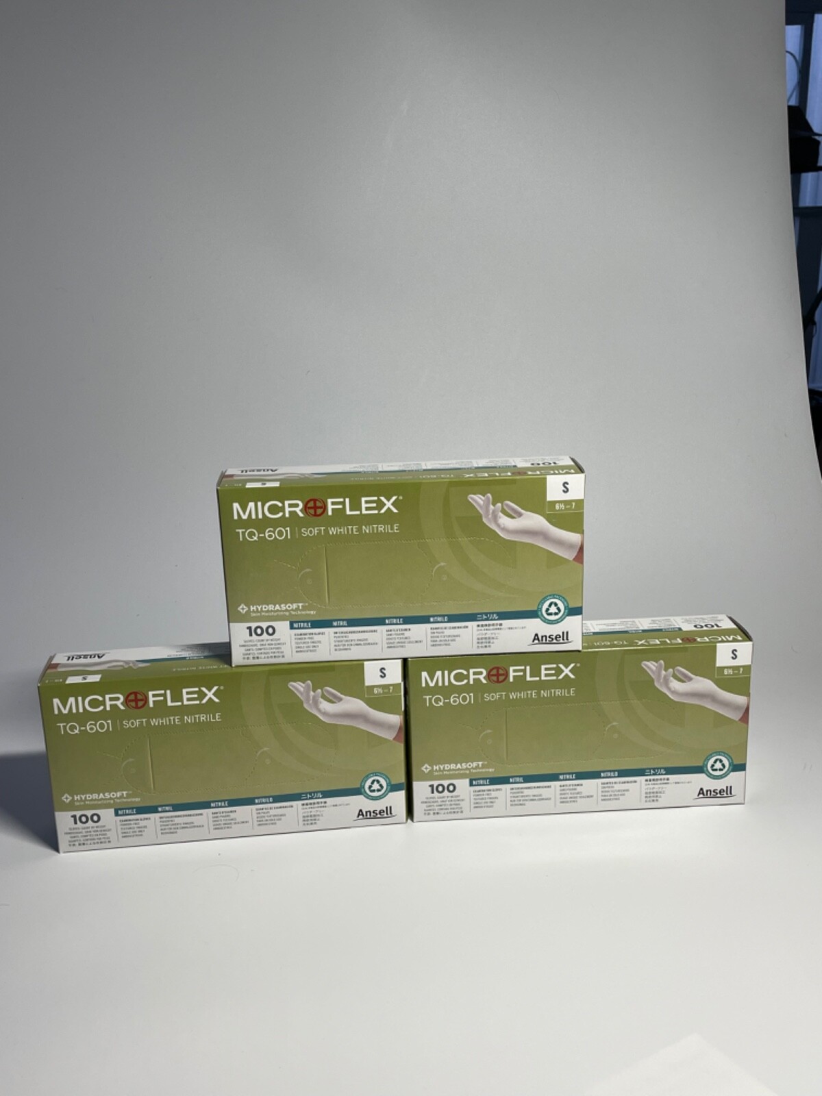 1000-Exam Gloves, MicroFlex, TQ-601-S, Soft White Nitrile, Powder Free, S