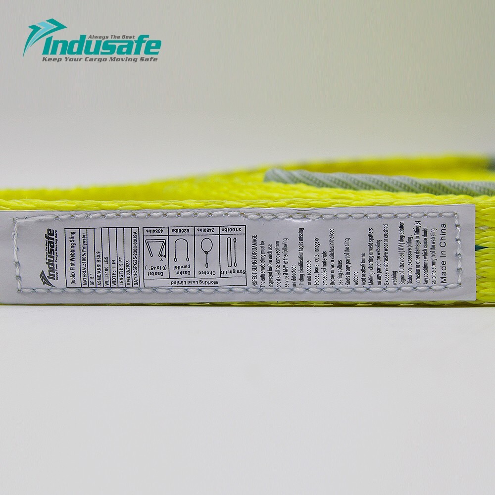 Indusafe 10 Pack 2″x 6′ Lifting Web Slings Polyester Flat Duplex Webbing Straps