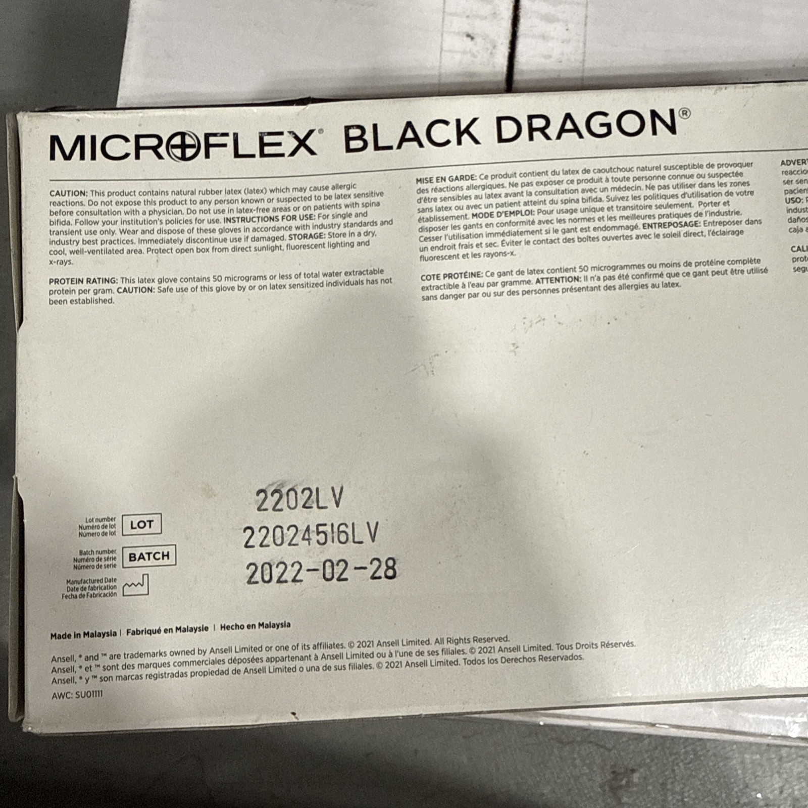 *100-Gloves Microflex Black Dragon PF Examination Latex BD-1003-PF, Size S