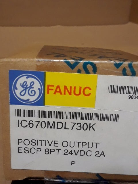 GE Fanuc IC670MDL730K Positive Output Module ESCP 8PT 24VDC 2A