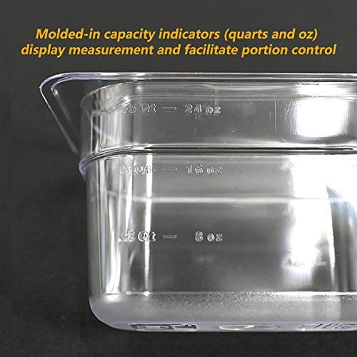 Clivia 6 Pack 1/9 Size Polycarbonate Food Pans 4″ Deep GN Pans without Lid Cover