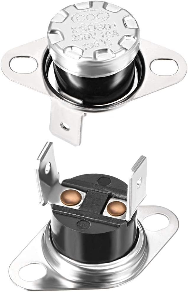 KSD301 Thermostat 135°C 275°F 10A N.C Adjustable Snap Disc Number of Items: 2