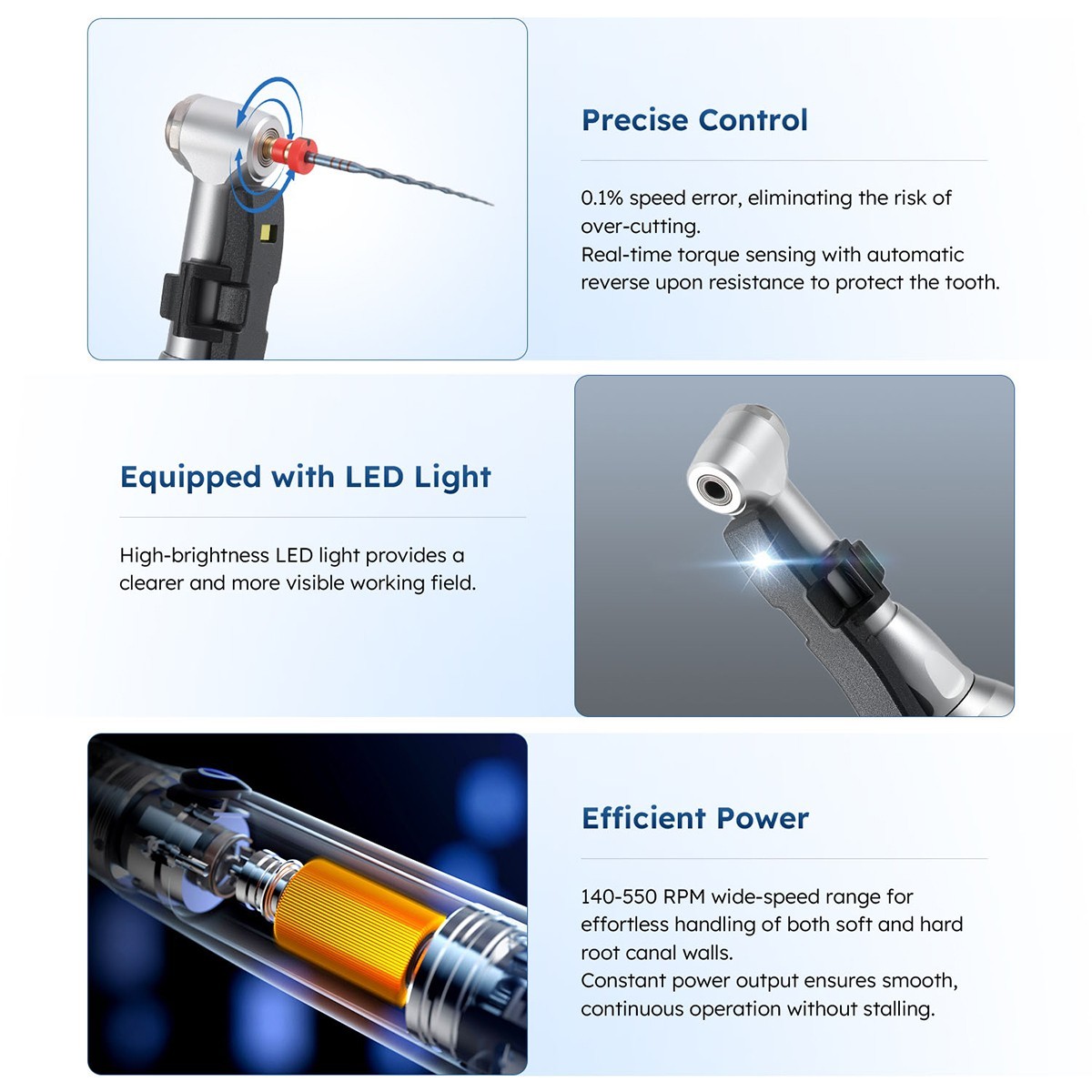 AZDENT Dental Endo Obturation System Heated Pen/Gutta Percha Cutter/Endo Motor