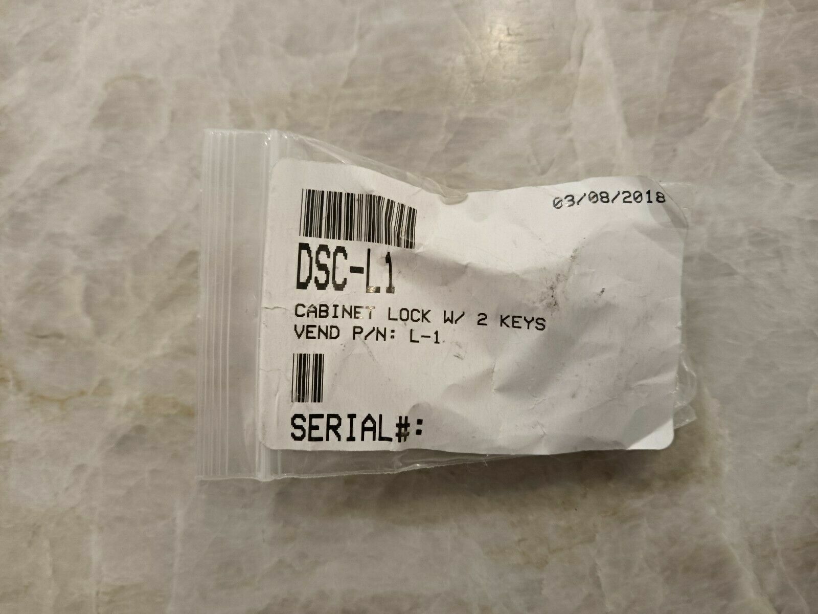 DSC L-1 Cabinet Lock with 2 Keys for Metal Alarm System Housing Enclosure