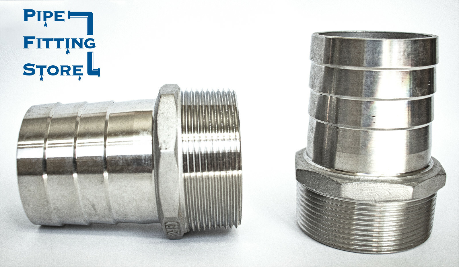1 1/4″ Stainless Steel Hose Barb Fitting – Hose Adapter x Male NPT – Hose Nipple