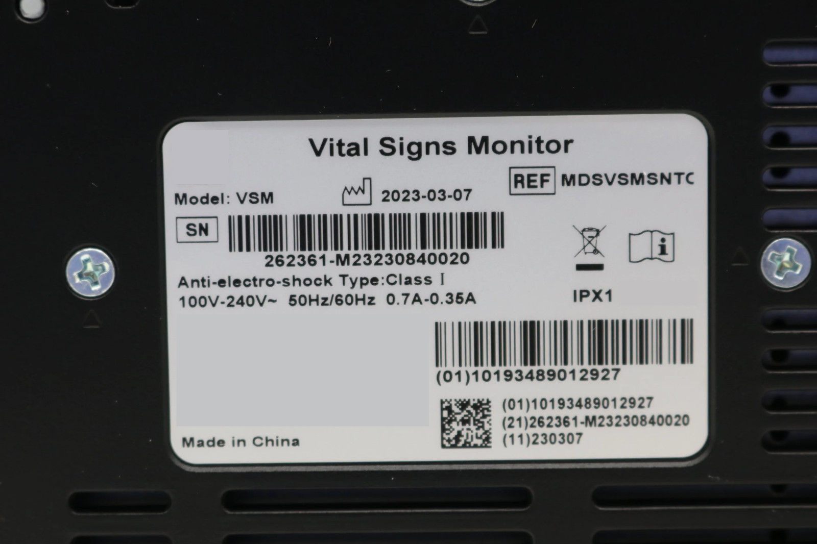Vital Signs Monitor MDSVSMSNTC VSM 83.60.262361