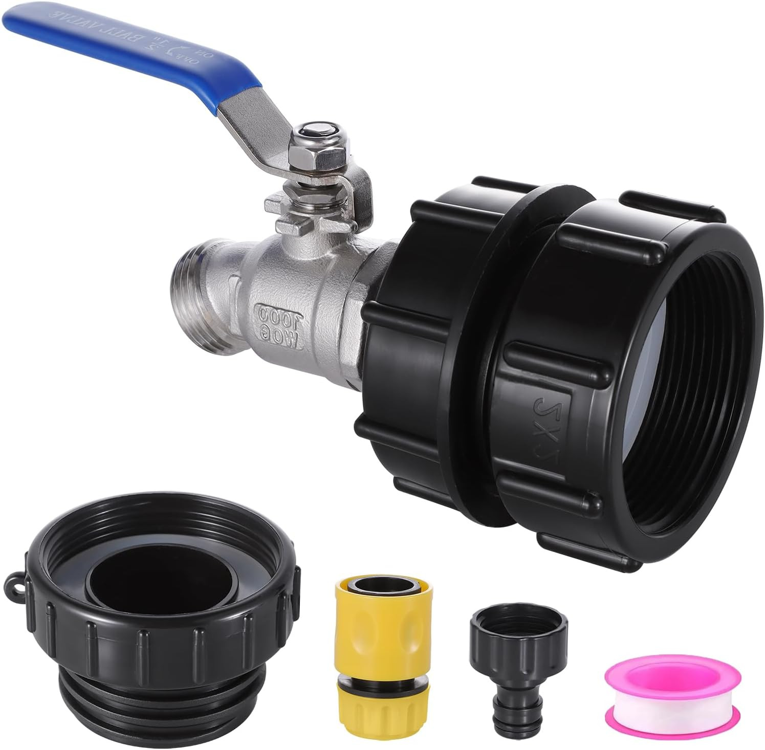 275-330 Gallon IBC Tote Water Tank Fittings, IBC Tote Hose Adapter, 3-Size IBC T