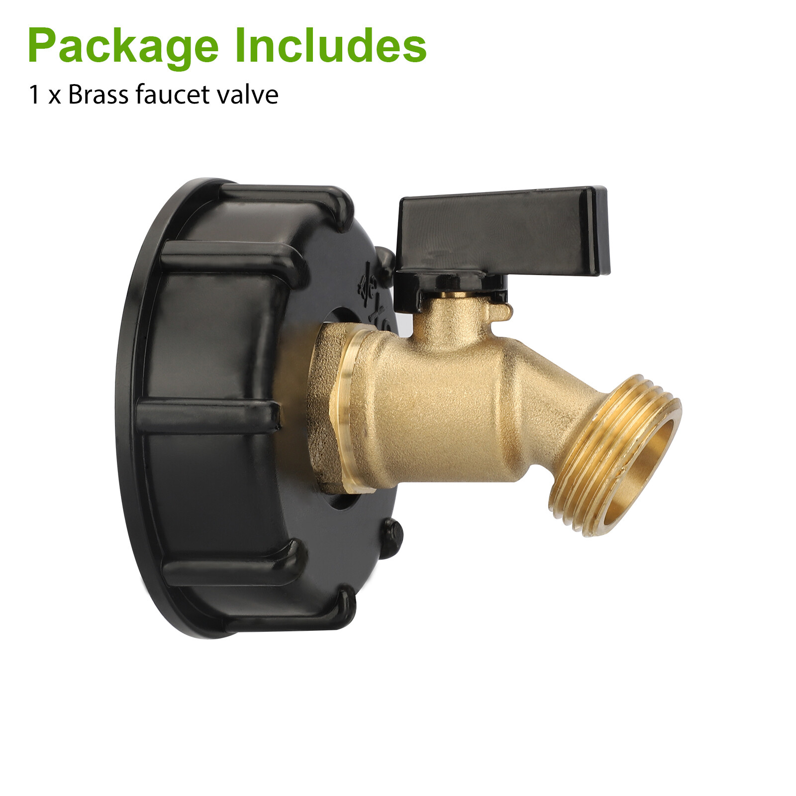 275 330 Gallon IBC Tote Water Tank Adapter 2″ Brass Hose Faucet Valve Connector