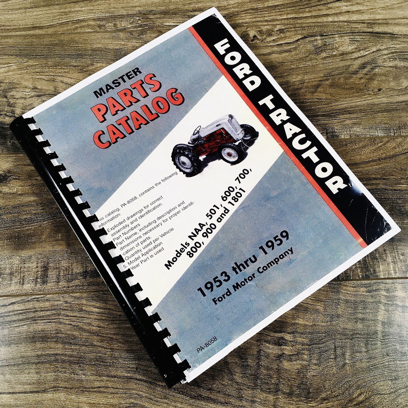 Ford 1881 1871 1841 1821 1811 Tractor 1953-1959 Master Parts Manual Catalog