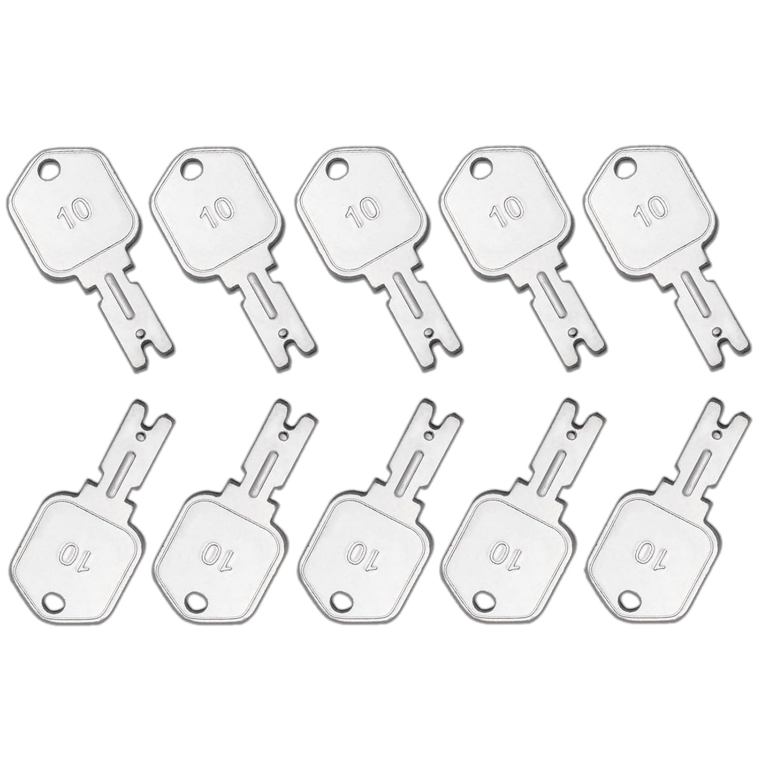 10 Pcs 166 Forklift Key Hyster Heavy Equipment Keys for Clark Yale Hyster Kom