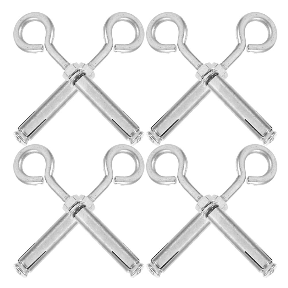 8Pcs Heavy Duty Stainless Steel Expansion Screw Set with Hook for Home Use