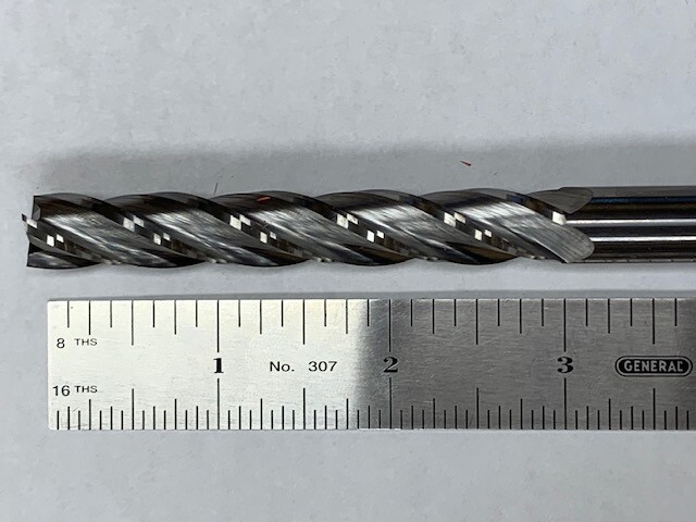 7/16″ 4 FLUTE XX-LONG LENGHT CARBIDE END MILL 3″ LOC X 6″ OVAL HTC 770-4436