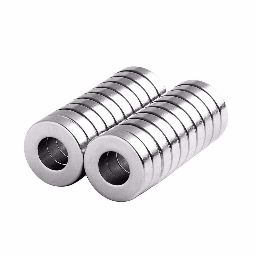 1/2 x 1/4 x 1/8 Inch Strong Neodymium Rare Earth RingMagnets N52 (20 Pack)