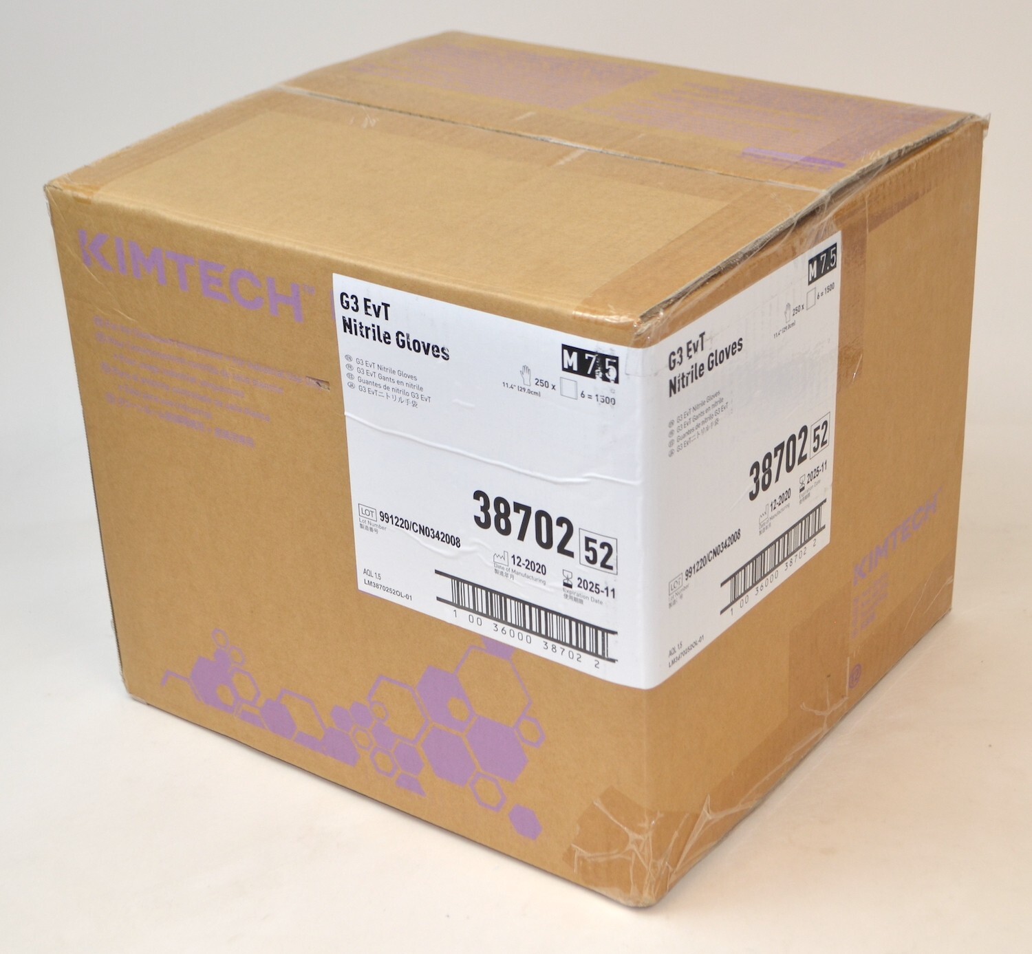 *6 Bag Case* KimTech G3 EVT Nitrile White Disposable Gloves, MEDIUM “New* 38702