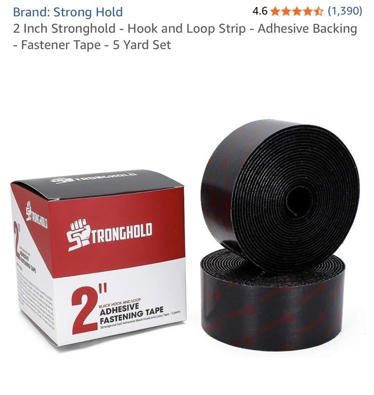 Stronghold 2 Inch Adhesive Fastening Tape Hook And Loop