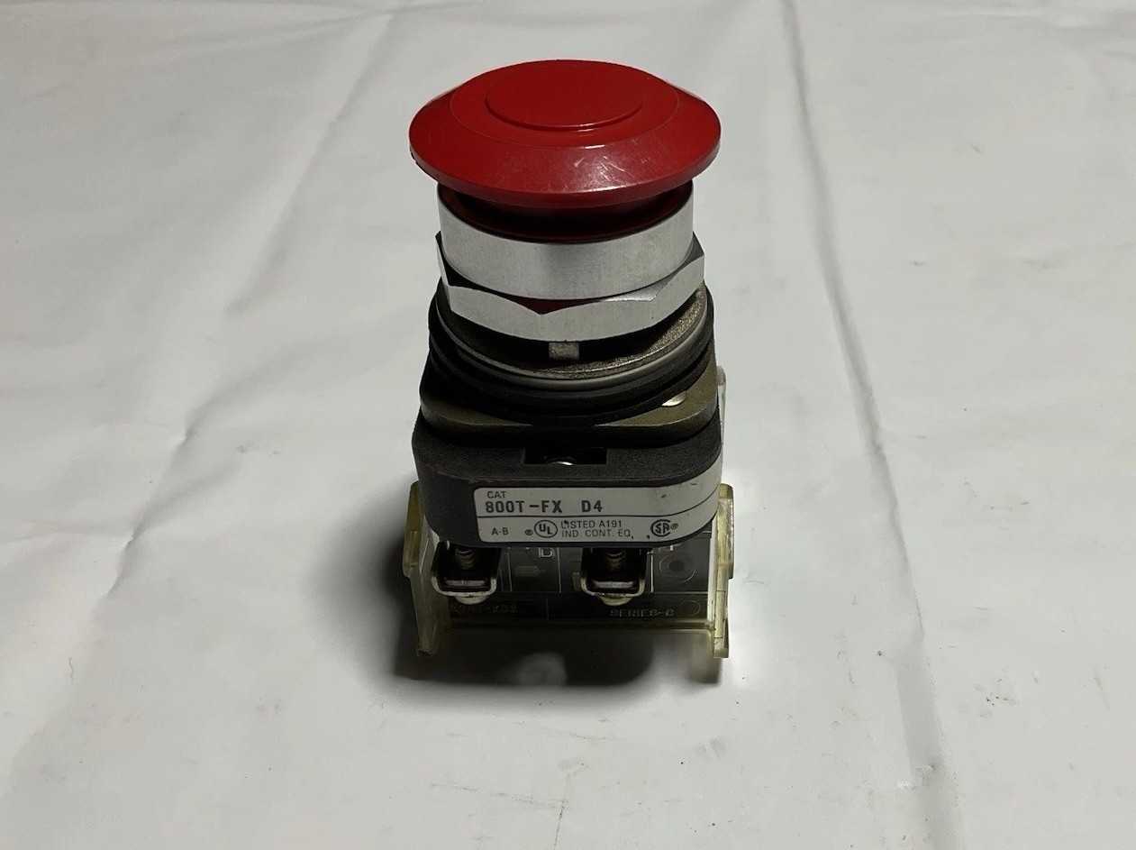 ALLEN BRADLEY 800T-FX D4 E-STOP RED/Black SERIES T