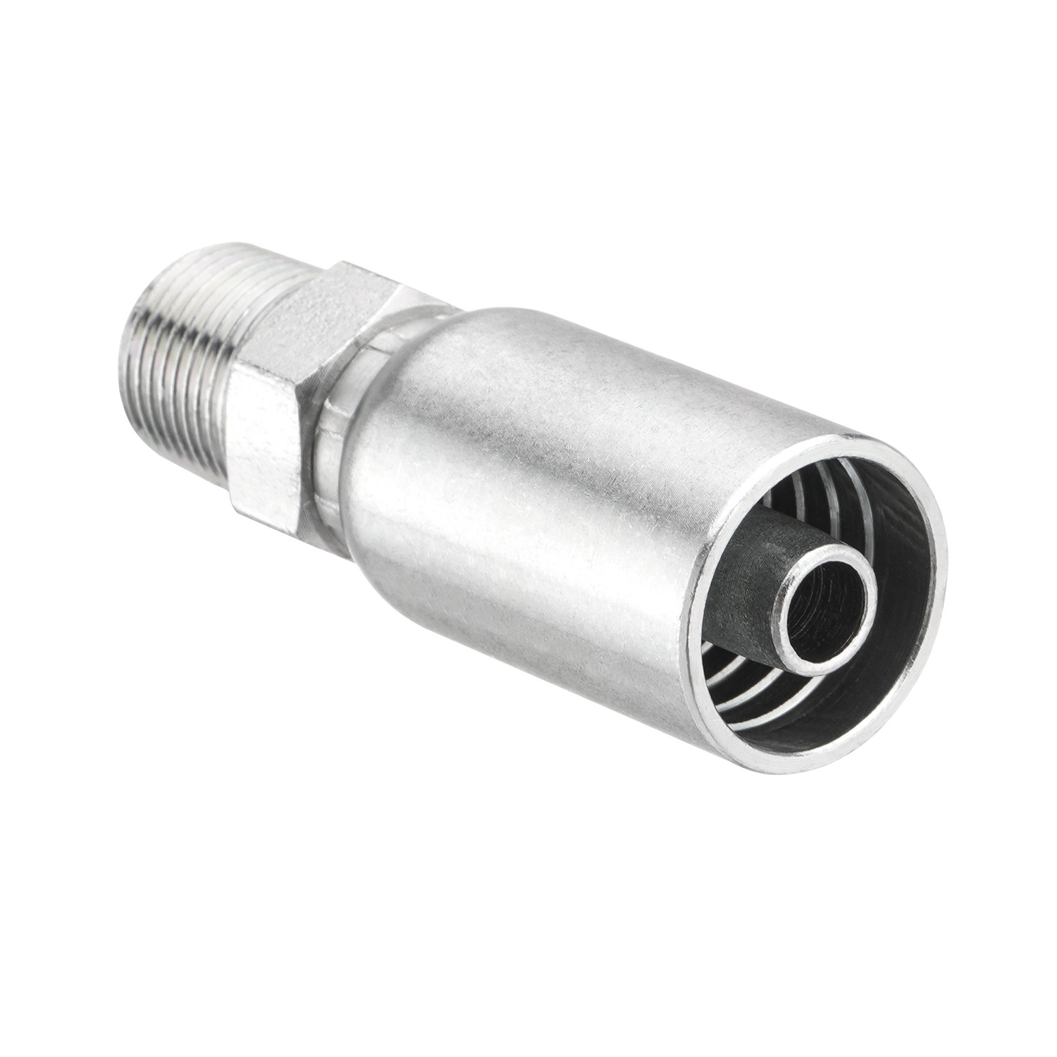 12 Pack Hydraulic Hose Fittings, 3/8″ I.D. Hose X 3/8″ NPTF Male with Protection