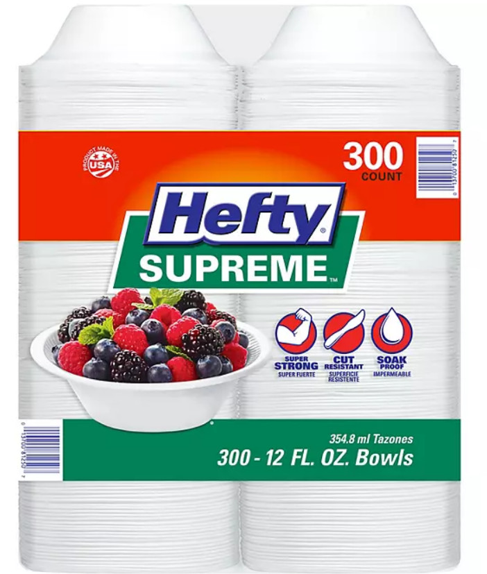 Hefty Supreme Heavyweight Foam Bowls (12 oz., 300 ct.)