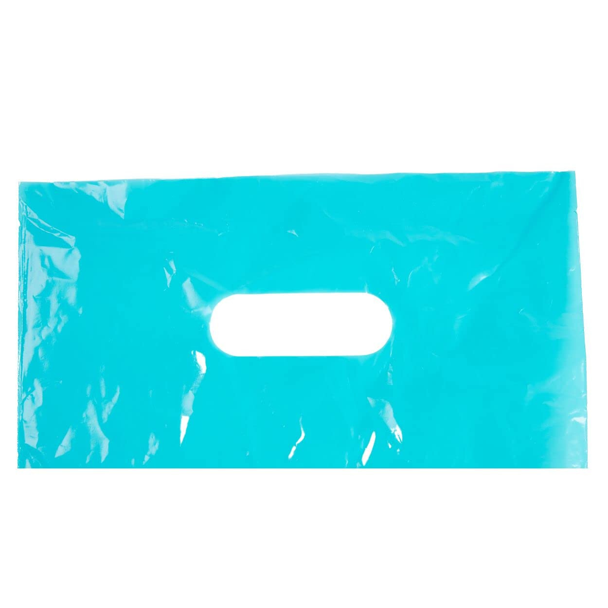 Plastic Bags 1000 Blue Shopping Merchandise Die Cut Handles 9 x 12″ Diecut