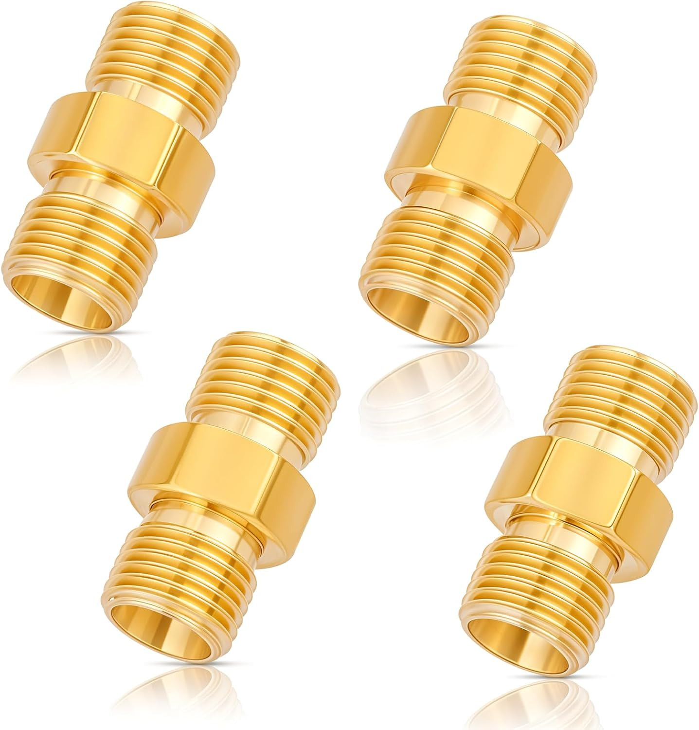 4 Pack Welding Hose Coupler Adapter Set 9/16″-18 LH&RH Torch Hose Repair Kit for