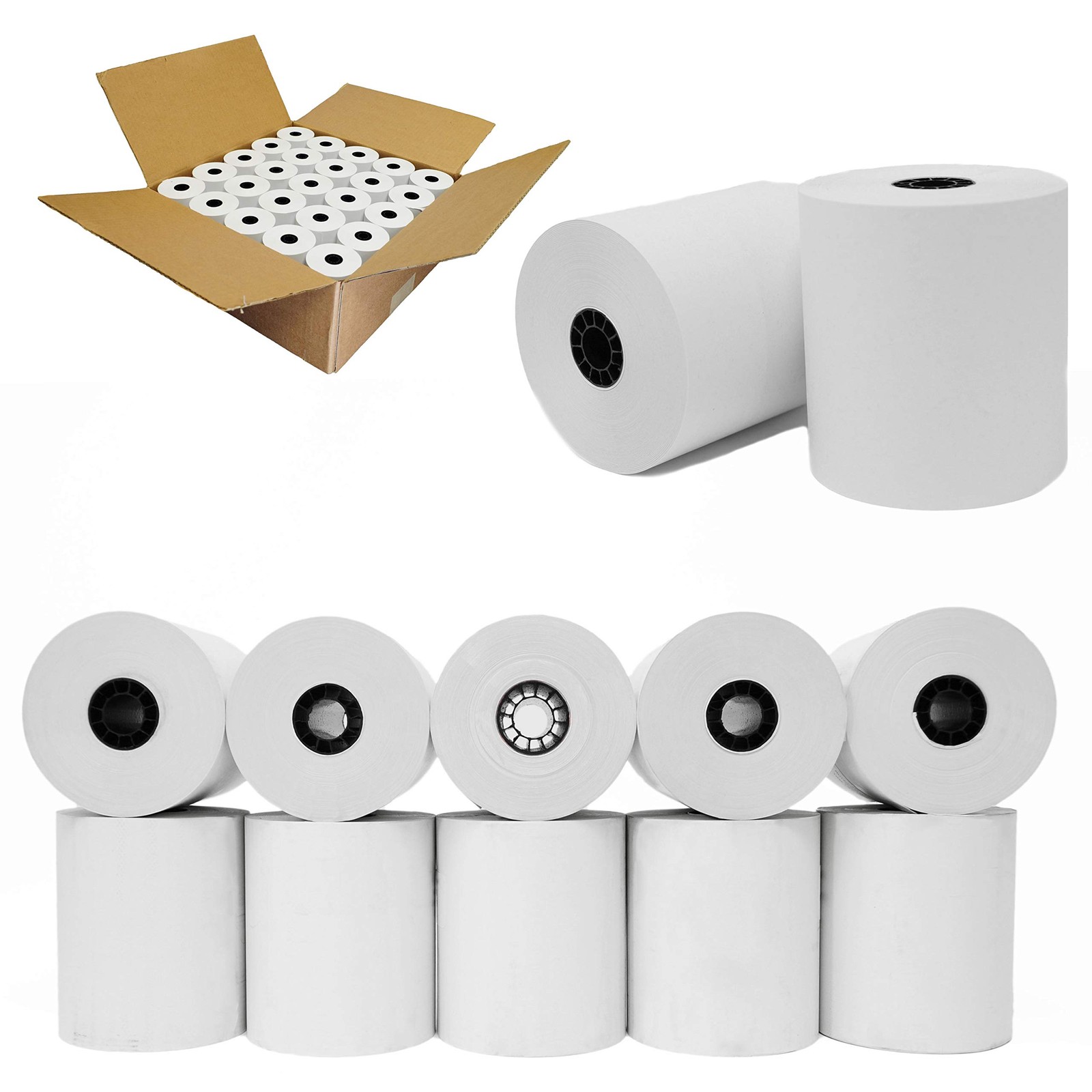 (200 Rolls) 2 1/4 x 230ft 1-Ply Thermal Paper BPA Free Cash Register Tape Sha…