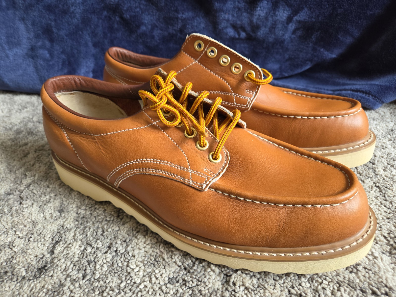 Vntg Oxford Moc Work Ankle Shoe Boot Sears Men 13 D Leather Upper Oil Resistant
