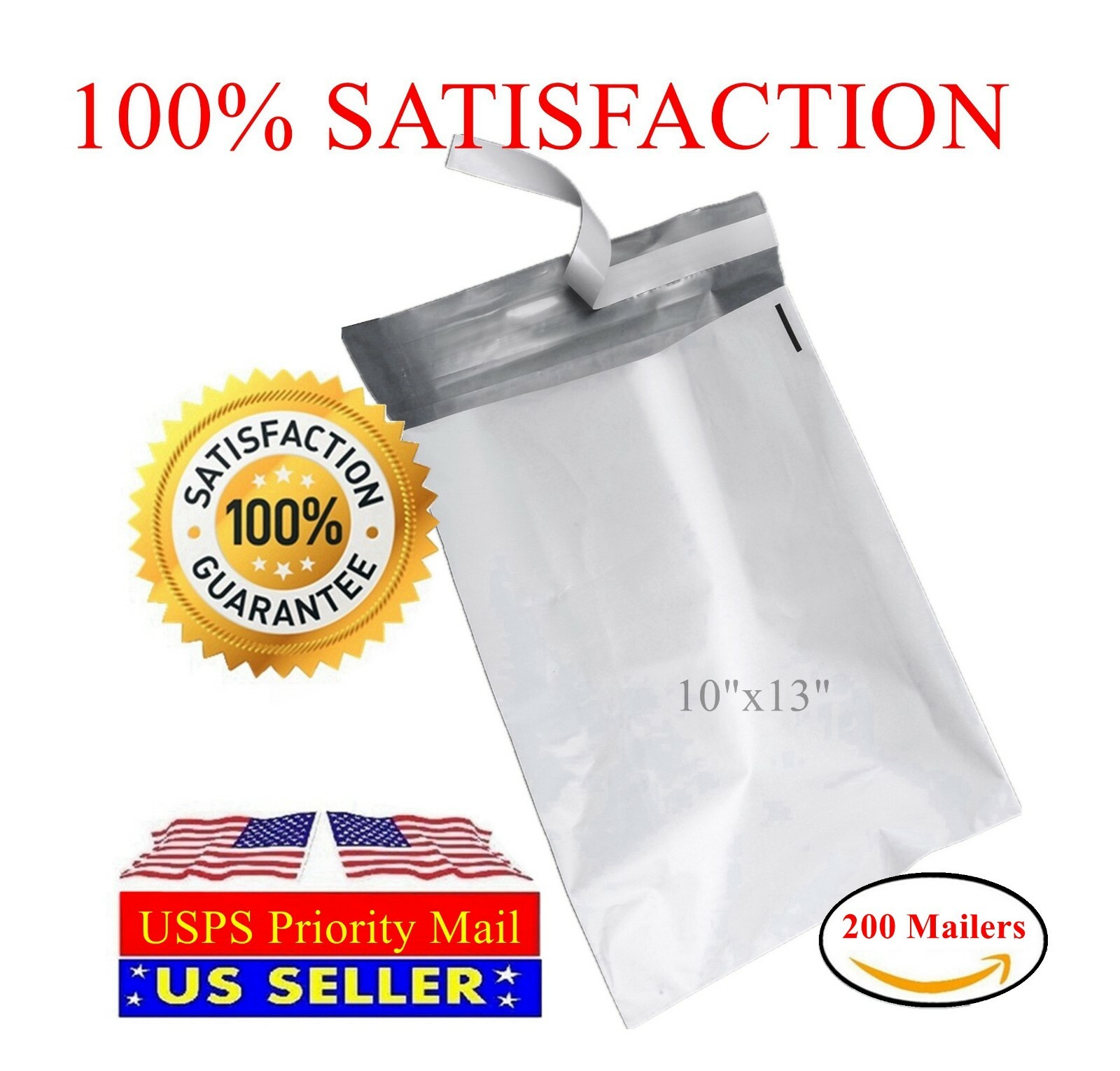 200 10″x13″ Light Poly Mailer 2 Mil Shipping Mailing Packaging Envelope Bags