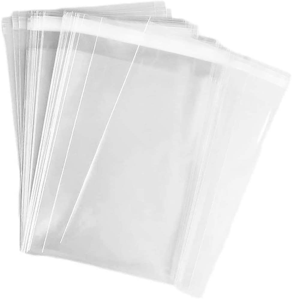 100 Pcs Clear 8″ X 10″(19.8*25 Cm) Self Seal Cello Cellophane Bags Resealable Po