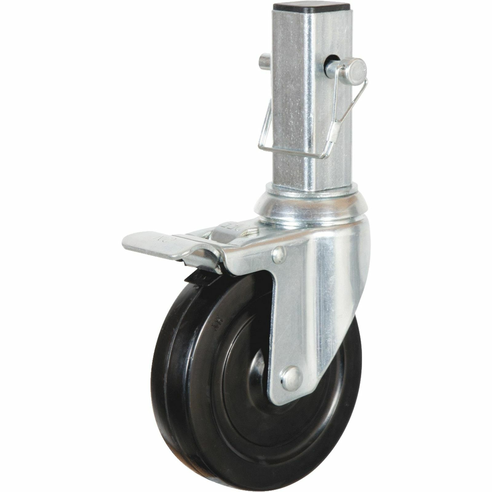 5 in. Locking Caster Wheel for Baker Style Rolling Scaffold H.D. Hard Rubber 1″