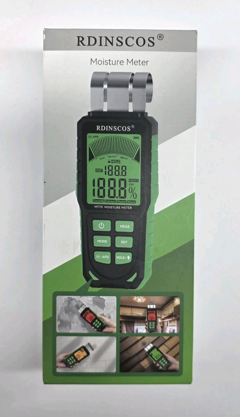 RDINSCOS Moisture Meter Pinless Wall Moisture Meter Digital Moisture MT-75