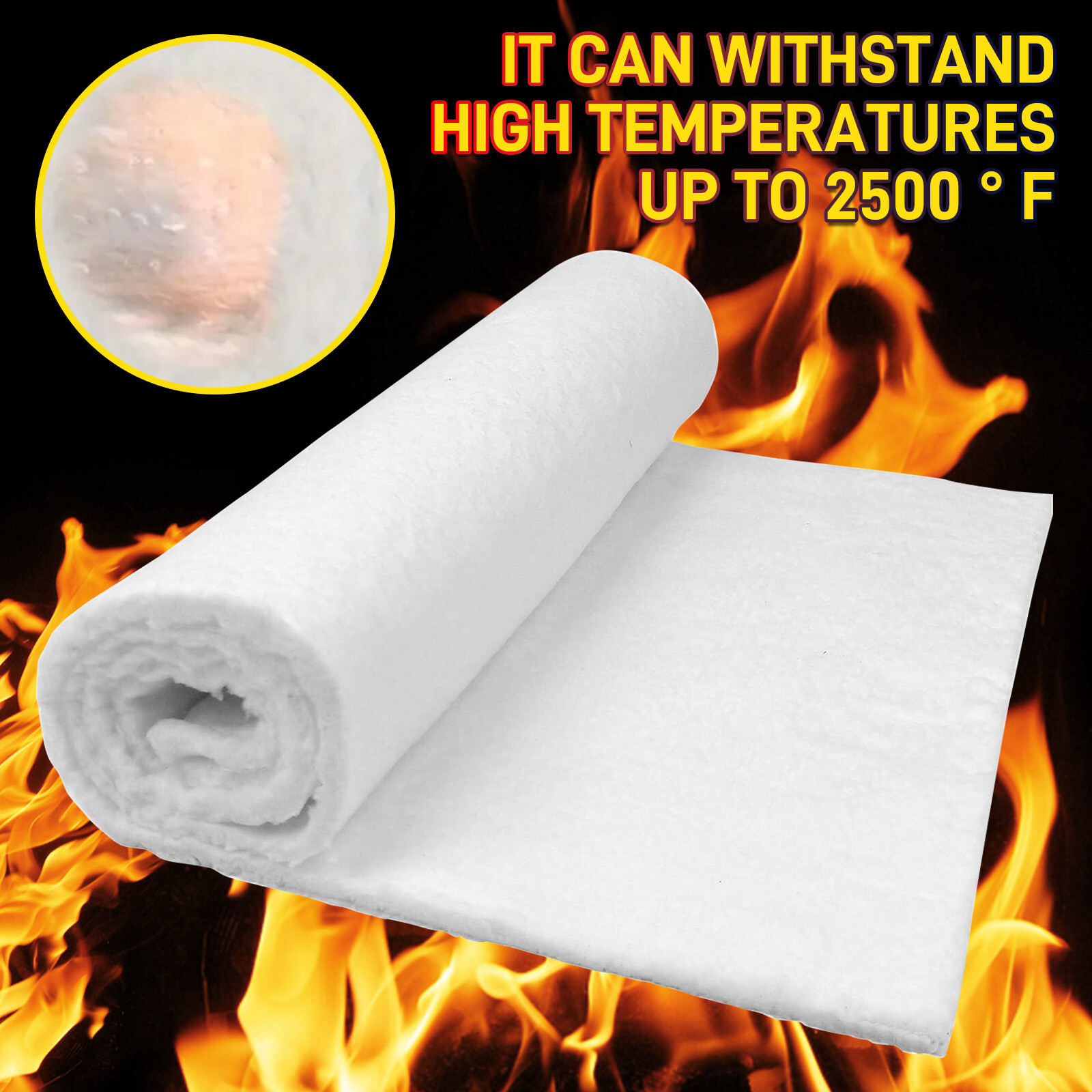 MODIGT 16″x24″ Long Service Life Ceramic Fiber mat for Industrial Pipes