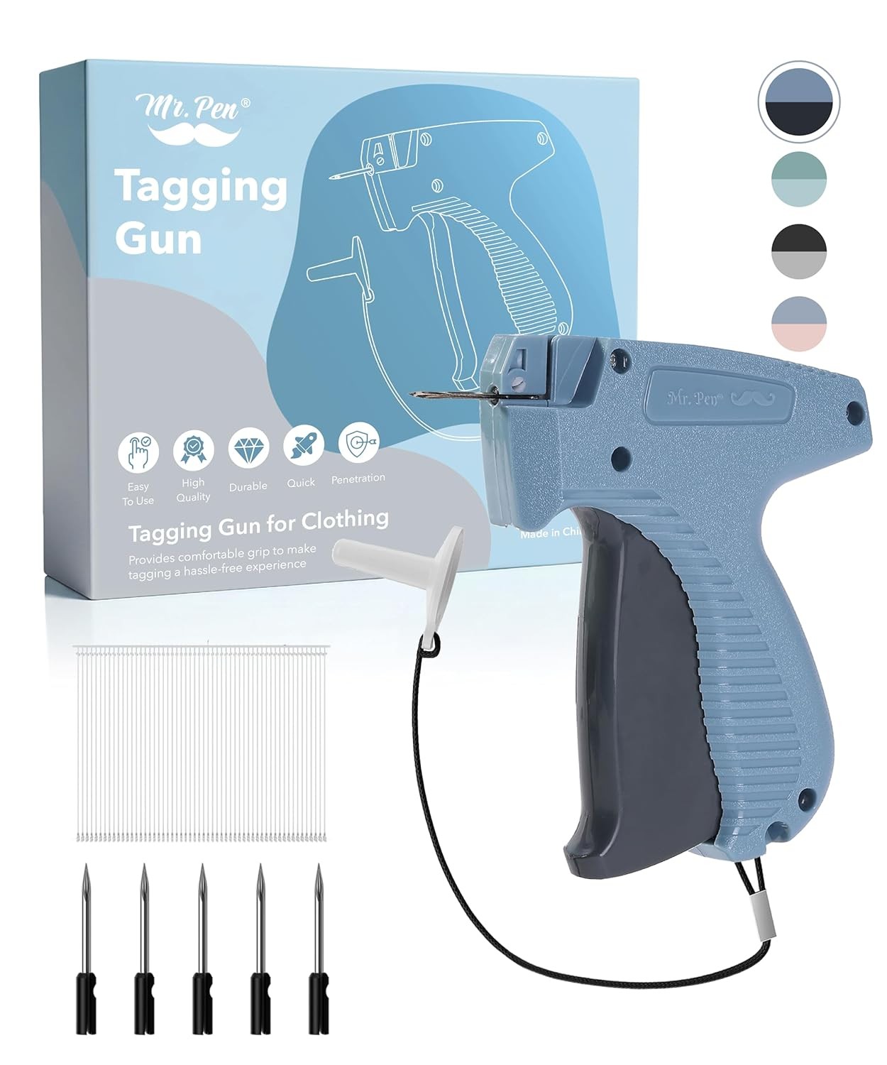 Price Tag Gun Labeling Tool w/1000 Barbs Hang Tag Attacher Fast Loading