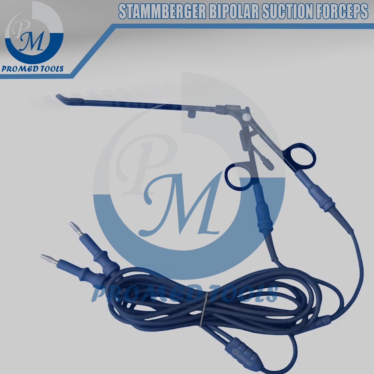 “Stammberger Bipolar Suction Forceps 45° Up Tip w/ 3m Cord – ENT Surgery”