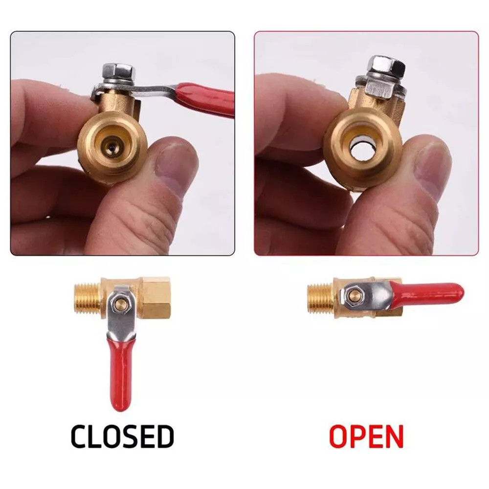 6PCS 1/4″ Male Female NPT Brass Ball Valve Water Air Tank Drain Shut Off USA
