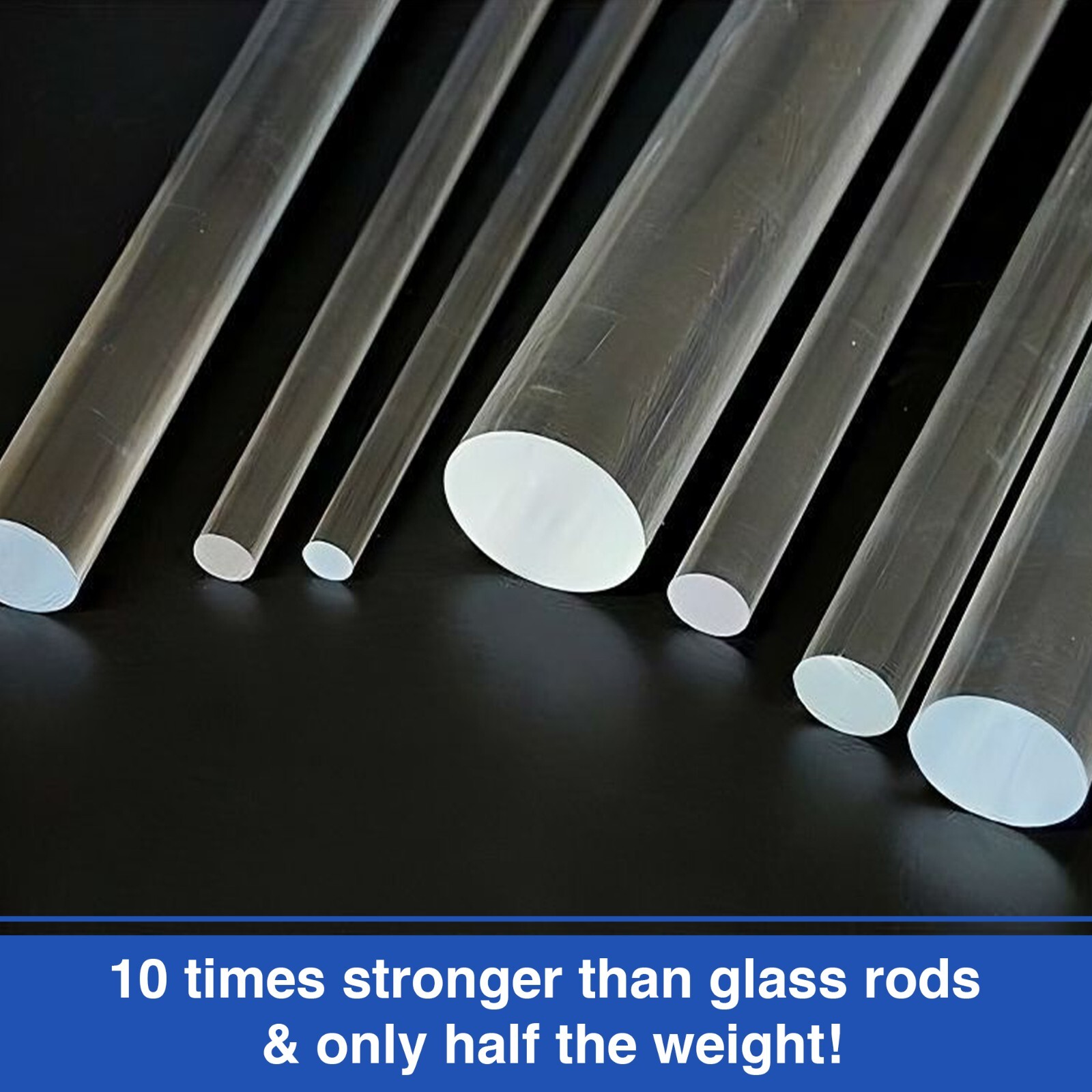 Duco Plus Acrylic Rod Dowel Sticks Multiple Sizes for DIY Crafts & Projects