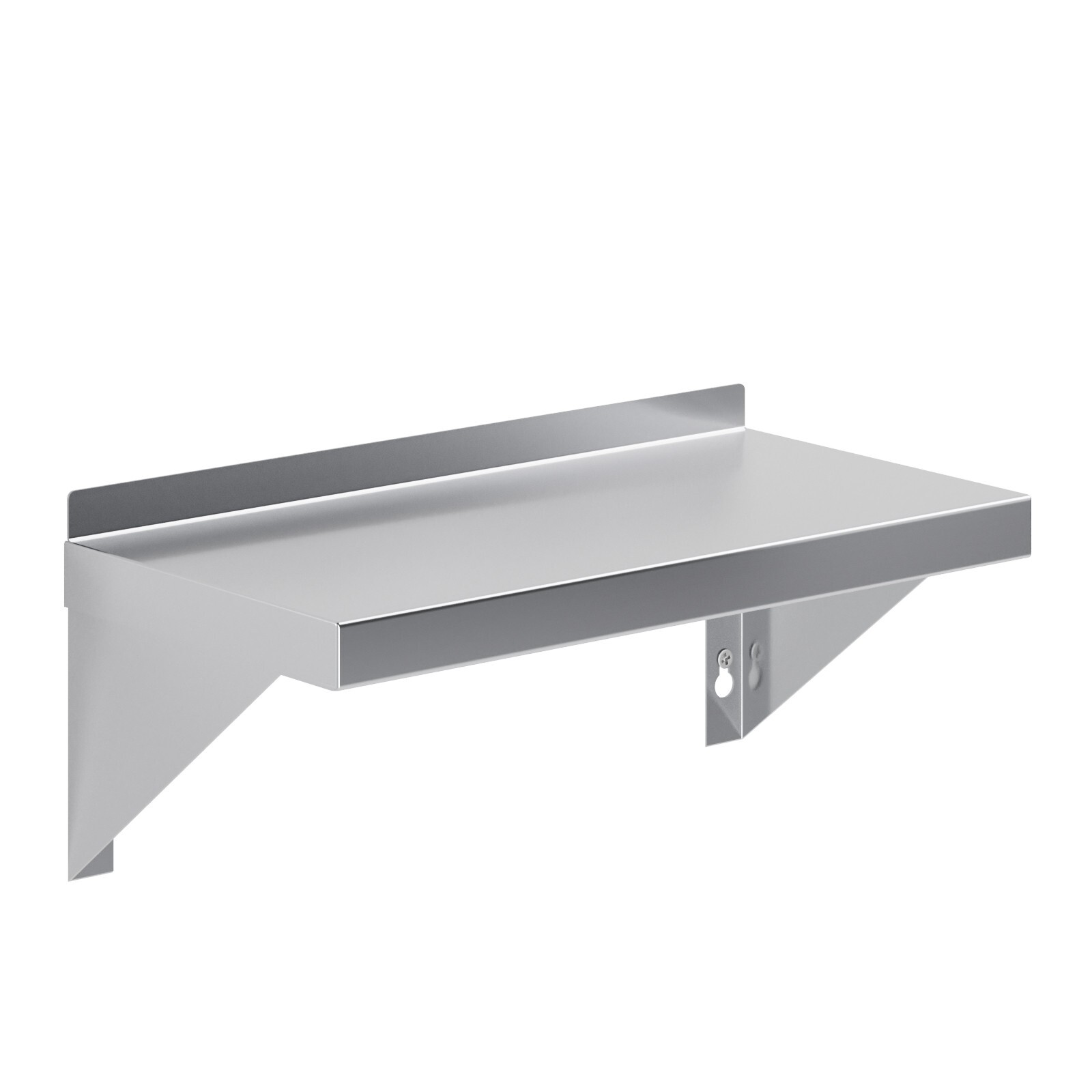 8 in. x 16 in. Stainless Steel Wall Shelf With Squared Edge
