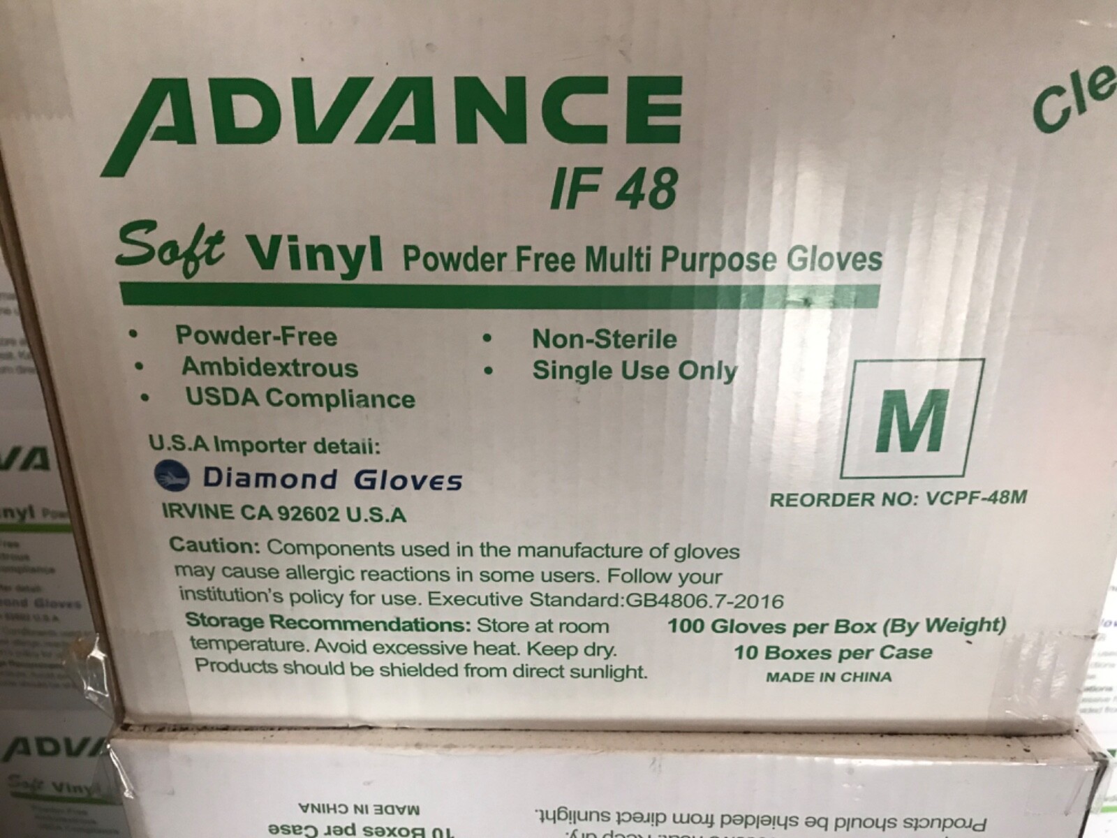 Vinyl Gloves. 1000 gloves per case available in XL and Large sizes. Disposable