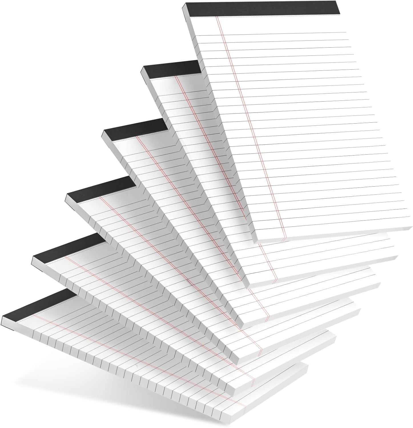 6pcs Small Note Pad 5×8 College Ruled Legal Pads Paper Notepads 6 Pack Study Bac