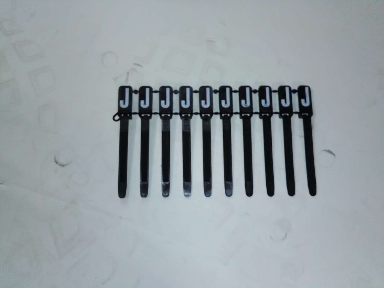 Budco Tie Wrap Marker J 3″BLK-W/TAG 100 per pack