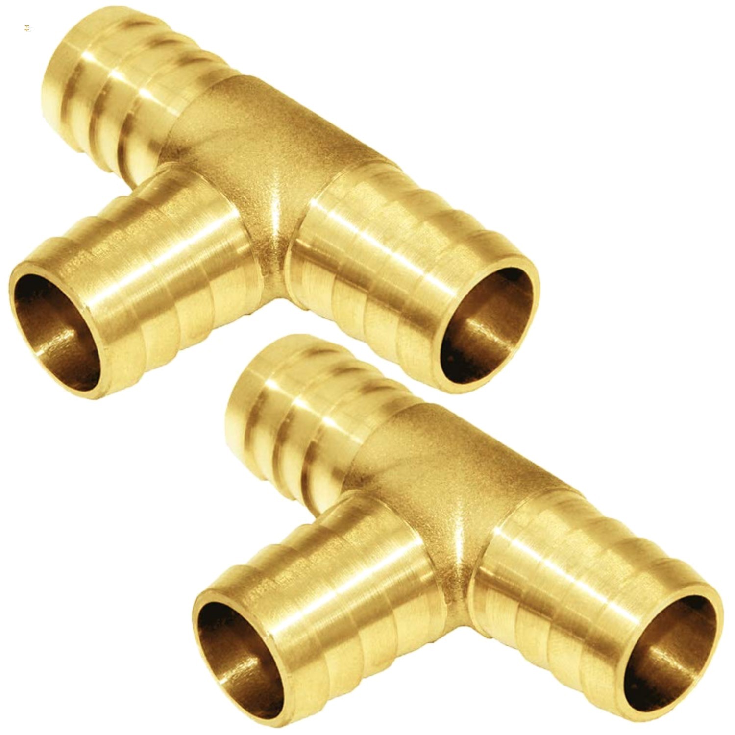 1/2″ Brass Barb Tee Fittings T-Shaped 3 Ways Union 1/2″ Hose Barb Pipe Fittin…